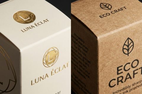 Chi tiết gia công ép kim và dập nổi sắc nét trên các chất liệu khi in bao bì sản phẩm.