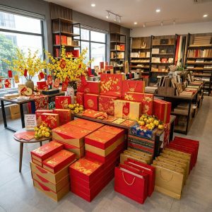 Đa dạng mẫu mã sang trọng từ kho hộp quà tết có sẵn giúp doanh nghiệp giải quyết bài toán thời gian.