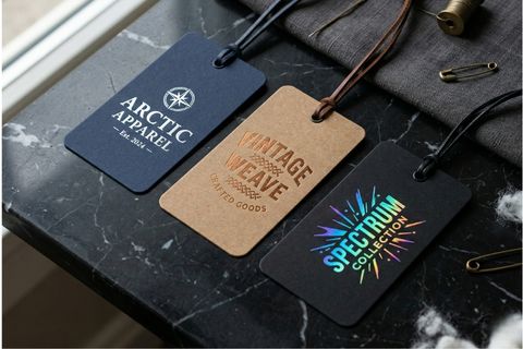 Đa dạng lựa chọn màu sắc từ nhũ bạc, nhũ đồng đến hologram khi gia công ép kim logo.