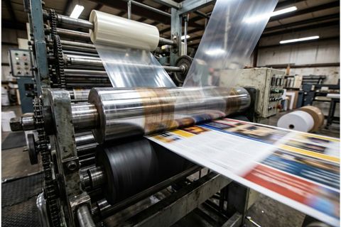 Dây chuyền máy cán màng nhiệt công nghiệp đảm bảo bề mặt phẳng phiu và bám dính tốt.