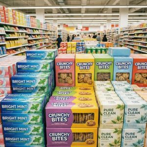 Dịch vụ in hộp FMCG số lượng lớn giúp sản phẩm tiêu dùng nhanh nổi bật trên kệ hàng siêu thị.