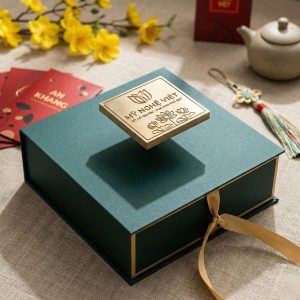 Giải pháp hộp quà tết dễ cá nhân hóa giúp doanh nghiệp in ấn logo thương hiệu nhanh chóng, sang trọng.