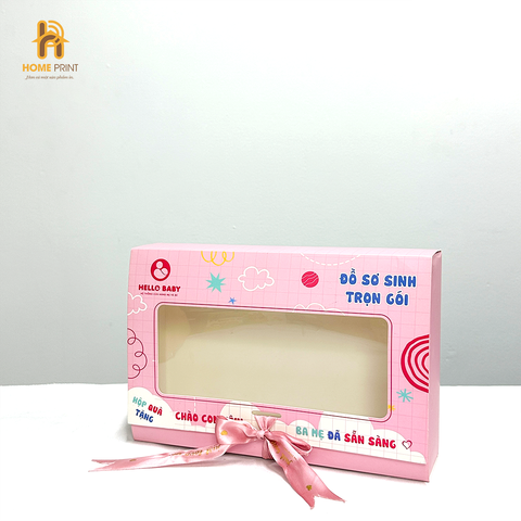 In Hộp Giấy Đựng Đồ Sơ Sinh Hello Baby