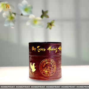 Hộp Giấy Trụ Tròn Đựng Bột Trầm Hương Uy Vũ