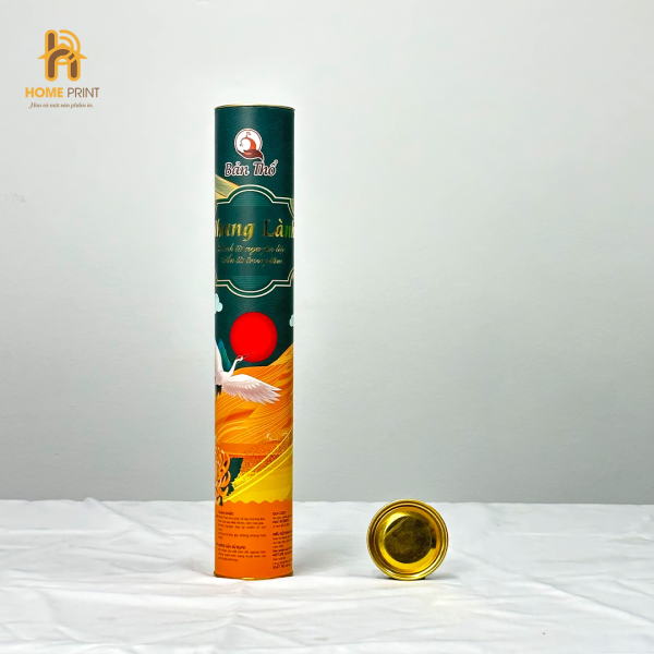 Hộp Giấy Trụ Tròn Đựng Nhang Lành Bản Thổ