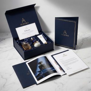 Giải pháp in ấn cho phòng marketing chuyên nghiệp, hỗ trợ sản xuất hộp quà PR và bộ tài liệu bán hàng (Sales Kit) cao cấp.