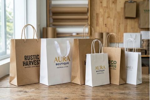 Xưởng in bao bì Hà Nội cung cấp đa dạng các mẫu túi giấy thương hiệu từ chất liệu Kraft đến Ivory cao cấp.