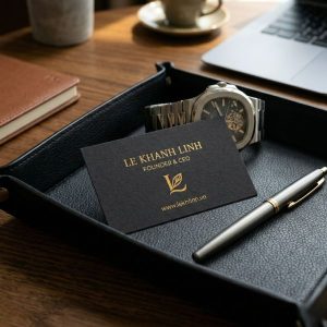 Thiết kế và in card visit cao cấp ép kim nhũ vàng giúp khẳng định đẳng cấp doanh nhân.