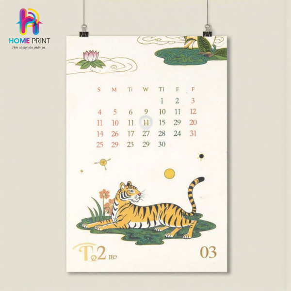 In lịch tết 2026