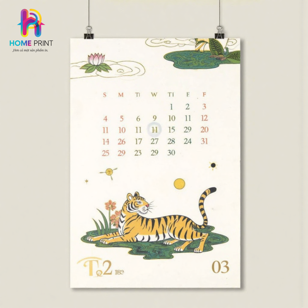 In lịch tết 2026