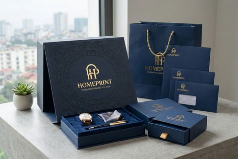 Khay định hình lót nhung êm ái bảo vệ sản phẩm xa xỉ bên trong hộp cứng cao cấp.