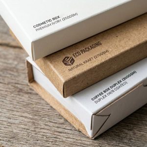 Kinh nghiệm in hộp giấy: Hướng dẫn phân biệt và lựa chọn chất liệu giấy Ivory, Kraft, Duplex phù hợp với sản phẩm.