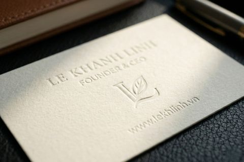 Thiết kế và in card visit cao cấp ép kim nhũ vàng giúp khẳng định đẳng cấp doanh nhân.