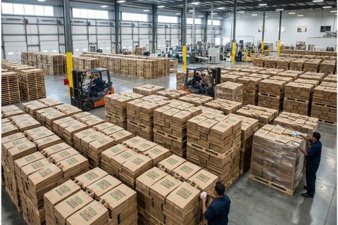 Sản xuất hàng loạt túi giấy chất lượng cao đồng đều nhờ giải pháp in theo mẫu doanh nghiệp.