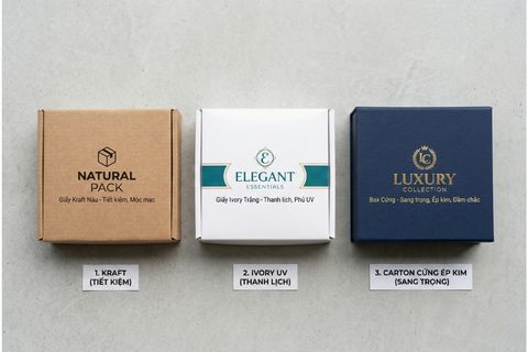So sánh các chất liệu từ bình dân đến cao cấp để tối ưu giá in hộp giấy doanh nghiệp.