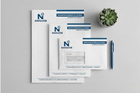 Thiết kế đồng bộ hệ thống nhận diện trên các kích thước khi in phong bì in logo cho công ty.