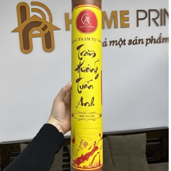 Hộp tròn trụ đựng hương