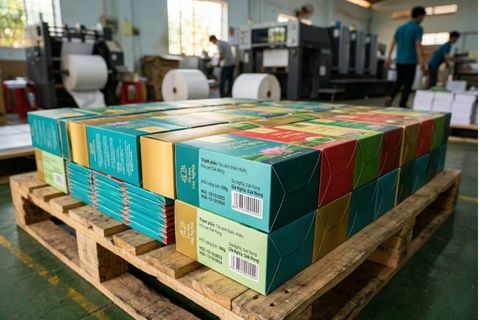 Kết quả của quy trình tư vấn in bao bì chuẩn kỹ thuật là những thành phẩm hộp giấy sắc nét, chuẩn màu và không bị lỗi gia công.
