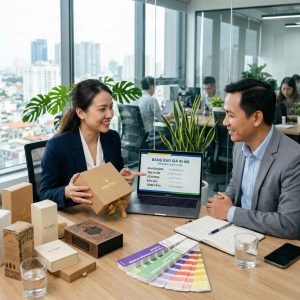 Giải pháp tư vấn và tối ưu mức giá in hộp giấy minh bạch cho khách hàng doanh nghiệp.