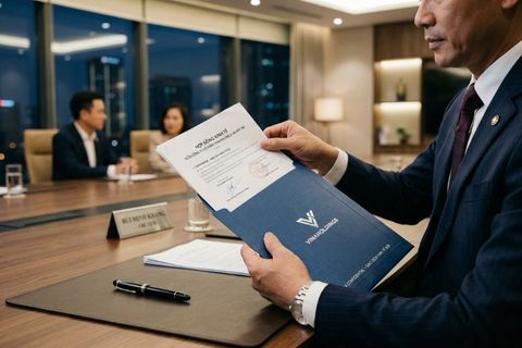 Ứng dụng chiếc phong bì công ty khổ lớn A4 để đựng hợp đồng trong các giao dịch quan trọng.