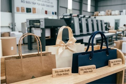 Các loại quai xách cao cấp tại xưởng sản xuất túi giấy