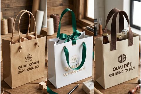 Các giải pháp quai xách chịu tải cao khi in túi xách giấy