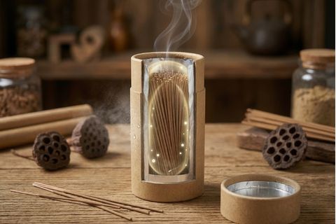 cấu tạo khóa ẩm chuyên biệt khi sản xuất ống giấy đựng nhang