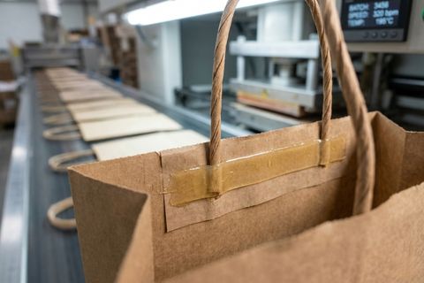 Quai giấy xoắn dán tự động giúp tiết kiệm chi phí khi in túi giá rẻ