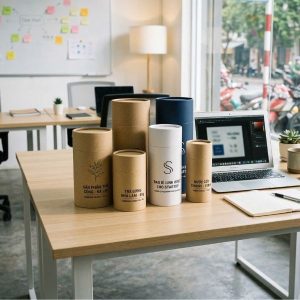 Giải pháp in hộp giấy tròn số lượng ít cho startup và hộ kinh doanh