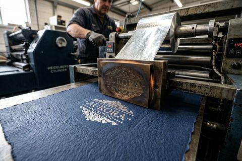 Kỹ thuật gia công ép kim nhũ và dập nổi tinh xảo tại công ty in bao bì giấy cao cấp