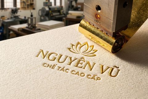 công nghệ ép kim và dập nổi 3D tinh xảo khi in logo túi giấy