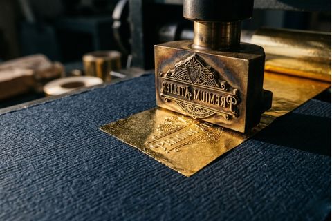 nghệ thuật gia công ép kim và dập nổi tại cơ sở sản xuất túi giấy hạng A