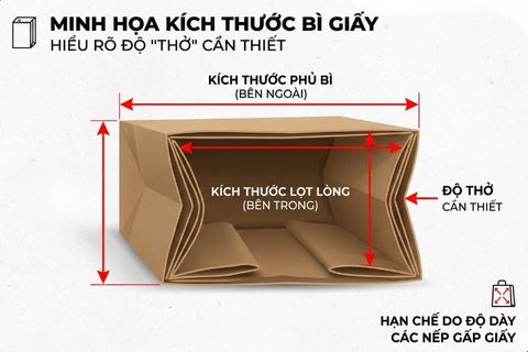 Phân biệt kích thước lọt lòng và phủ bì khi thiết kế bì giấy