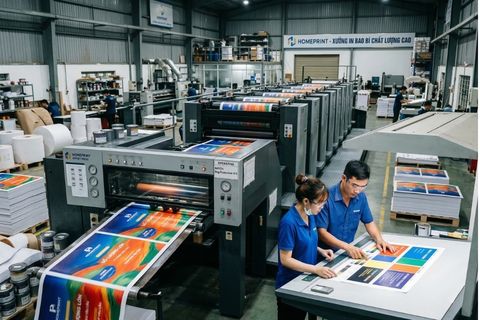 Quy trình sản xuất túi giấy in theo yêu cầu tại xưởng in trực tiếp