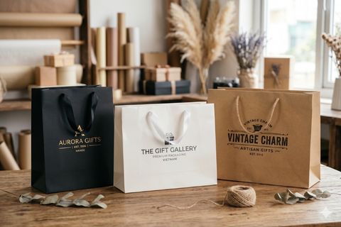 Bề mặt giấy mỹ thuật cao cấp dùng in túi giấy đựng quà tặng.