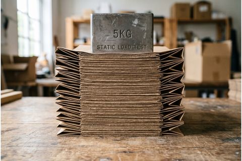 Kiểm tra độ dày và định lượng giấy làm túi giấy siêu chịu lực.