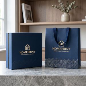 Bộ hộp và túi đựng quà đồng bộ cao cấp dành cho doanh nghiệp