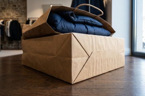 Thiết kế đáy bè ngang vững chãi của 5 mẫu túi giấy thời trang đẹp.