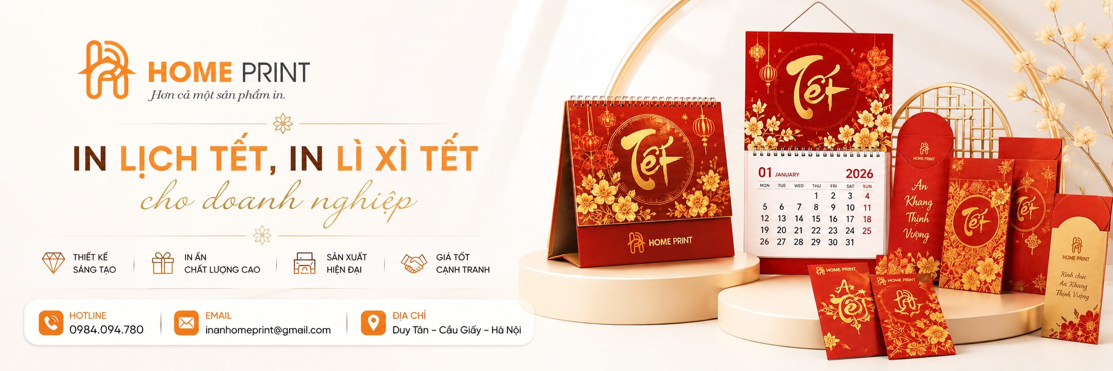 In Lịch Tết, In Lì Xì Tết cho doanh nghiệp