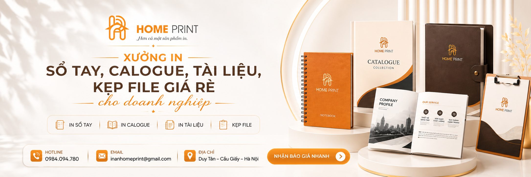 Xưởng in sổ tay, Calogue, Tài liệu, Kẹp file giá rẻ cho doanh nghiệp