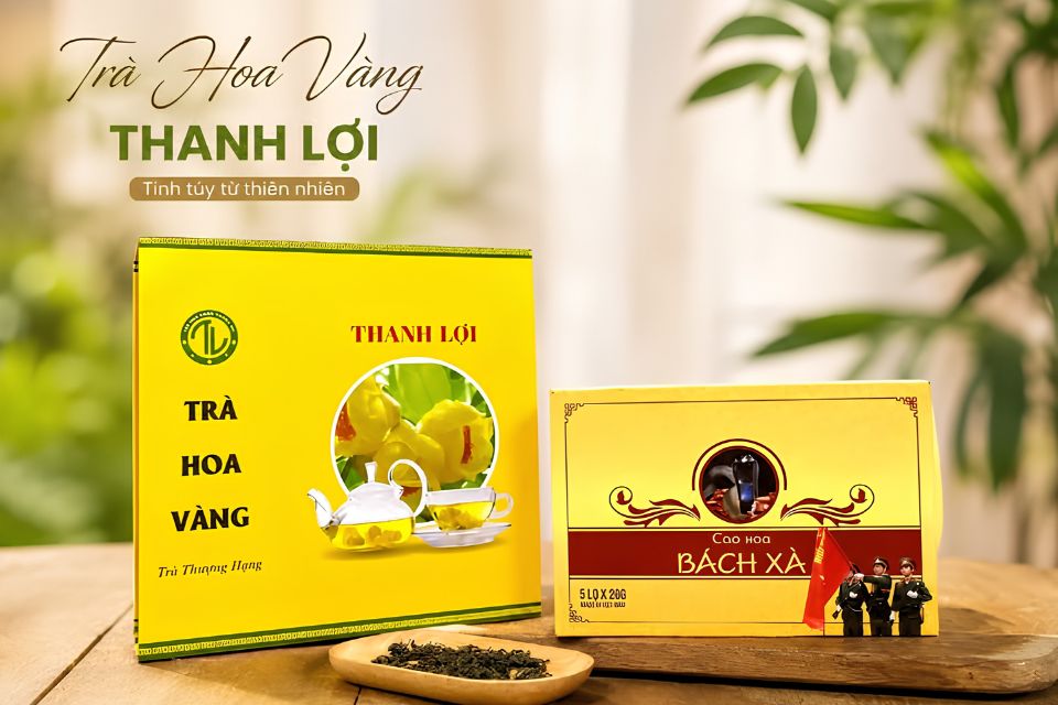 In hộp giấy trà hoa vàng Thanh Lợi 