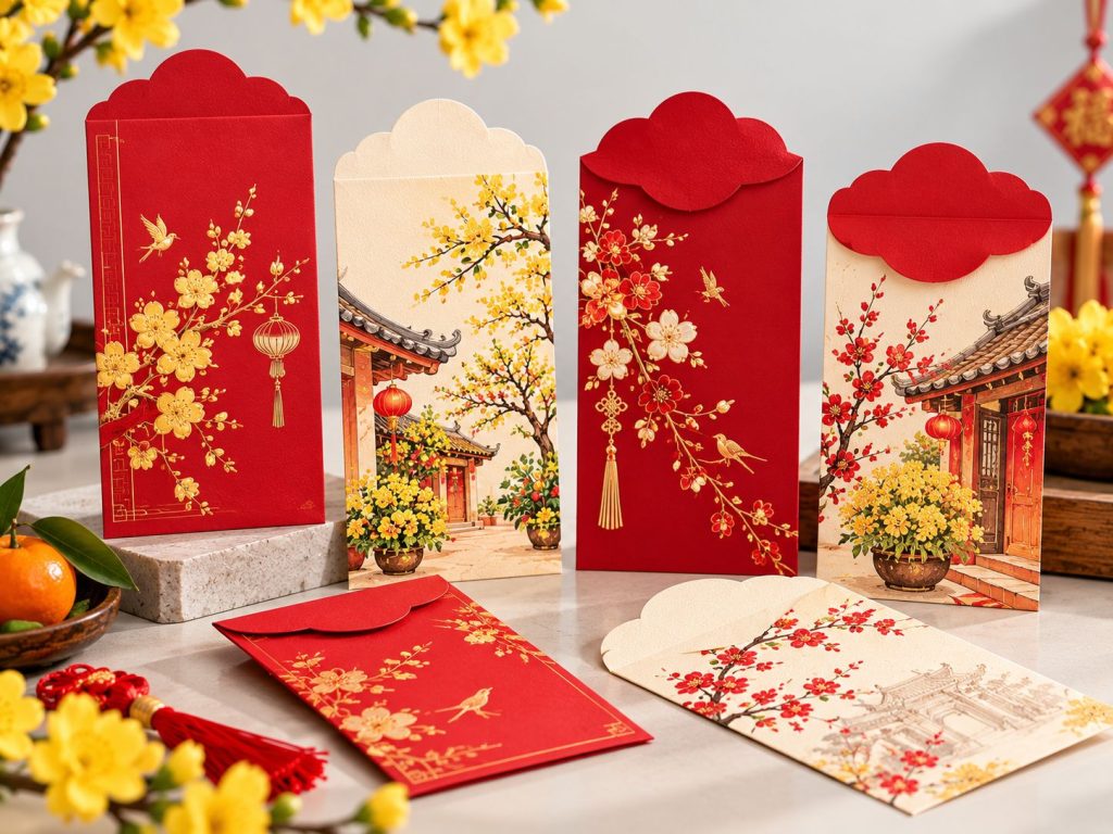 In lì xì tết - Mẫu Tết Bao Dung