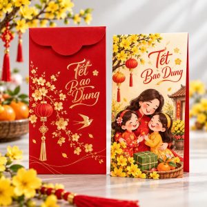 In lì xì tết - Mẫu Tết Bao Dung