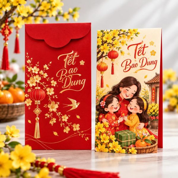 In lì xì tết - Mẫu Tết Bao Dung